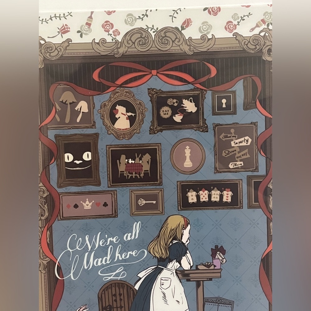 Alice on Wednesday (Alice in Wonderland) Six Pocket Folder -one w Zip Closure - Picture 2 of 9